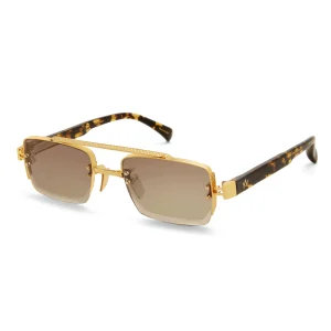 AM EYEWEAR - RIMLESS ‘ASHAN’ SUNGLASSES /GENTS TORTOISE *TANGLE FREE NOSE PADS*