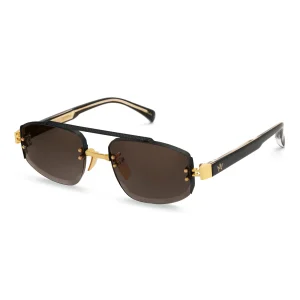 AM EYEWEAR - RIMLESS ‘SAMPSON’ SUNGLASSES /BLACK *TANGLE FREE NOSE PADS*