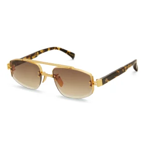 AM EYEWEAR - RIMLESS ‘SAMPSON’ SUNGLASSES /GENTS TORT *TANGLE FREE NOSE PADS*