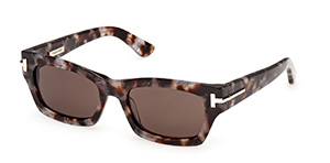 TOM FORD *ICON* - BOLD RECTANGLE SUNGLASSES /COLOURED HAVANA