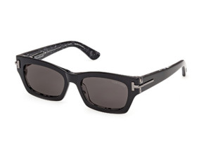 TOM FORD *ICON* - BOLD RECTANGLE SUNGLASSES /BLACK PEARL