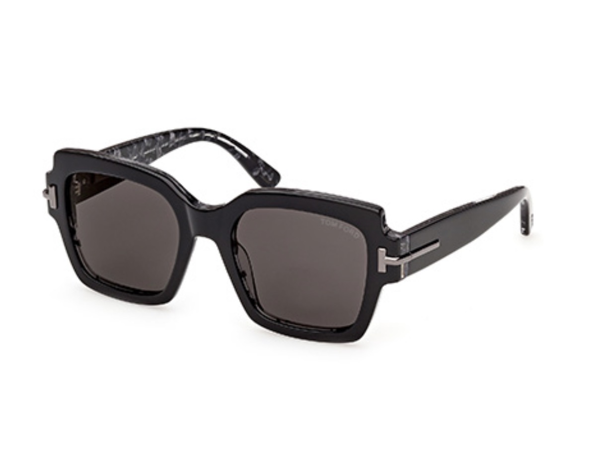 TOM FORD *ICON* - BOLD SQUARE SUNGLASSES /BLACK PEARL