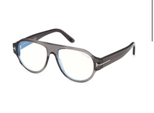 TOM FORD - BOLD AVIATOR FT6178 OPTICAL EYEGLASSES /Shiny grey