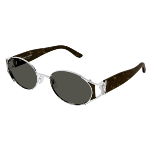 SAINT LAURENT - VINTAGE OVAL SUNGLASSES /SILVER