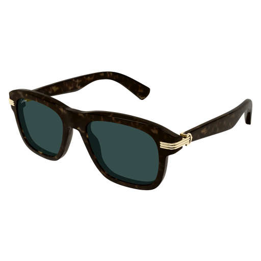 CARTIER - BOLD SQUARED SUNGLASSES /HAVANA