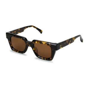 AM EYEWEAR - BOLD RECTANGLE ‘MING’ SUNGLASSES /GENTS TORT