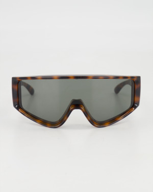SAINT LAURENT - OVERSIZED MASK SUNGLASSES /HAVANA TORTOISE