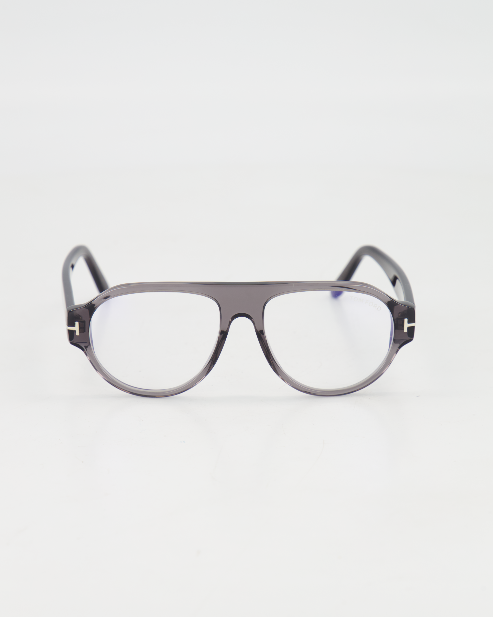 TOM FORD - BOLD AVIATOR OPTICAL EYEGLASSES /Shiny grey