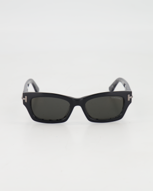 TOM FORD *ICON* - BOLD RECTANGLE SUNGLASSES /BLACK PEARL